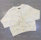 Cardigan Massimo Dutti , khuy vàng 2 màu