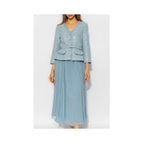 Váy SELF PORTRAIT xanh túi 2 bên dáng dài