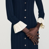 Váy SANDRO dáng dài cải trắng 2 màu