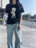 Tshirt RALPH LAUREN gấu khuyên tai tag tím