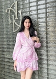 Váy MAJE hồng ren dập