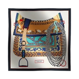 Khăn lụa HERMES vuông họa tiết