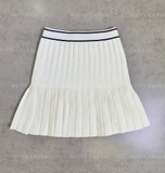 Chân váy SANDRO trắng viền