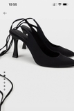 Slingback STRADIVARIUS đen