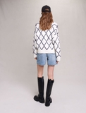 Cardigan MAJE trắng trám