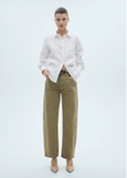 Sơ mi MANGO linen túi ngực