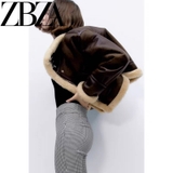 Jacket da Zara nâu lót lông