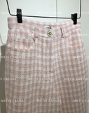 Quần SANDRO tweed xuông hồng