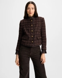 Áo khoác VERONICA BEARD nâu dạ tweed