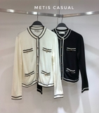 Cardigan Tory Burch viền 2 màu