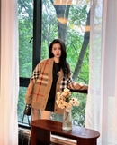 Cardigan BURBERRY kẻ đỏ