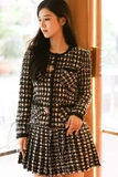 Set dạ SELF kẻ caro đen trắng