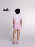 Áo len Maje cộc logo cổ