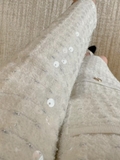 Chân váy MAJE trắng bling