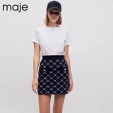 Chân váy Maje navy hoạ tiết