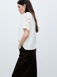 Tshirt MANGO tay ren 2 màu