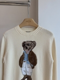Áo len RALPH LAUREN kem gấu nâu