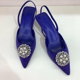 Slingback Zara logo đá tròn đính ngọc