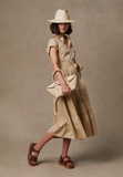 Váy sơ mi RALPH LAUREN linen túi ngực