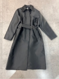 Trencoat Sandro đen kèm belt