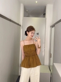 Áo 2 dây COS bo chun thân