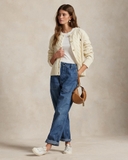 Cardigan RALPH LAUREN vặn thừng khuy sừng 2026