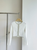 Cardigan SANDRO dài tay kem đính cườm