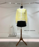 Cardigan Tory Burch hoa tiết viền kem 2 màu