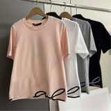 Tshirt KARL LARGERFELD trơn thêu nổi chân
