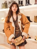 Coat da lộn SANDRO lông vón