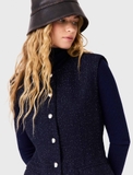 Váy MAJE sát nách navy bling