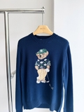Áo len RALPH LAUREN navy gấu gile mũ xanh lá
