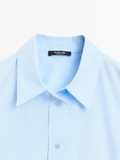 Sơ mi MASSIMO DUTTI dáng rộng đuôi tôm
