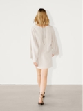 váy Massimo Dutti kem dáng rộng tay loe