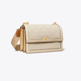 Small T monogram denim shoulder bag