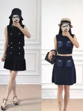 Chân váy SANDRO navy (có set)