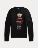 Áo len RALPH LAUREN đen gấu hoạ tiết đỏ