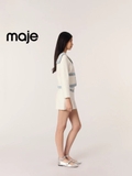 Áo khoác MAJE trắng cải jeans cổ bẻ ( Có set )