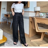 Quần ZARA linen ống đứng