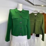 Áo len SE'ZANE cổ bẻ túi ngực