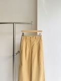 Quần CLAUDIE nâu ống đứng chỉ nổi