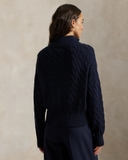 Áo len RALPH LAUREN khoá zip vặn thừng