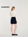 Váy len SANDRO đen trắng
