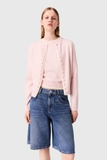 Cardigan MAJE hồng đính đá