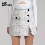 Chân váy SELF PORTRAIT xanh khuy đen