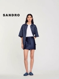 Chân váy SANDRO navy khuy lệch ( có set )