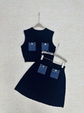 Chân váy SANDRO navy (có set)