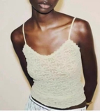 Áo 2 dây ZARA ren hoa 2 màu