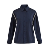 Sơ mi SANDRO navy bling vai ( có set )