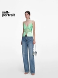 Quần jean SELF PORTRAIT xanh đá
